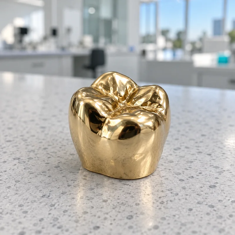 Illustration: a full cast gold crown