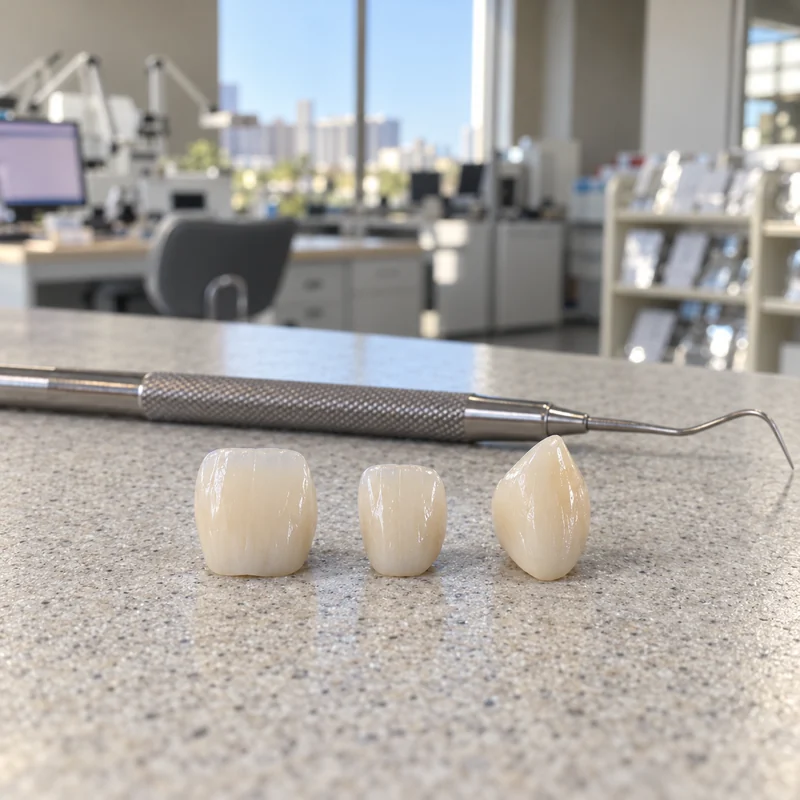 Three anterior crowns