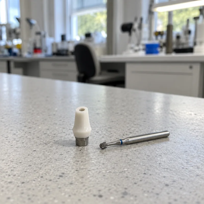A custom zirconia abutment