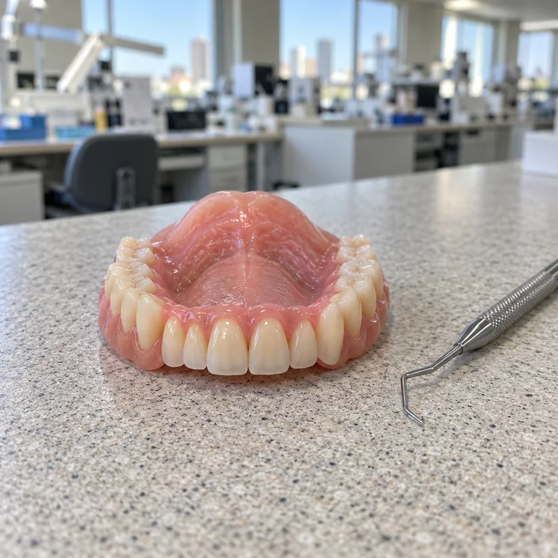 Upper and lower full dentures