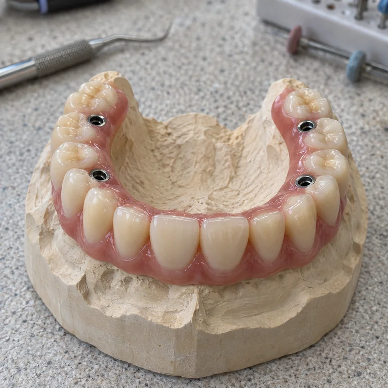 A hybrid on four implants