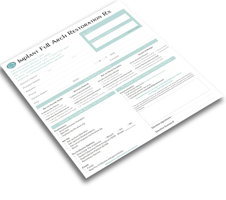 The lab Rx form
