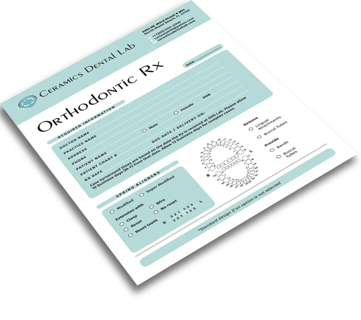 The lab Rx form