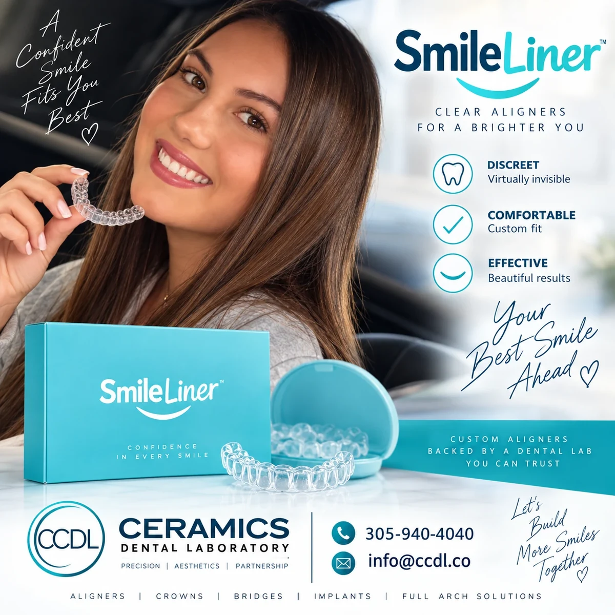 SmileLiner clear aligners by Ceramics Dental Lab