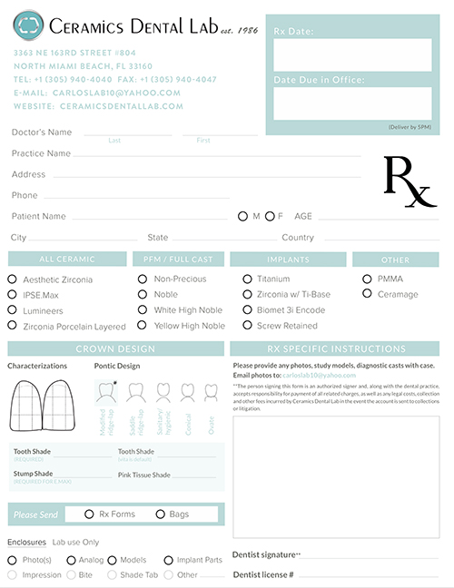 Send A Case Ceramics Dental Lab North Miami Beach